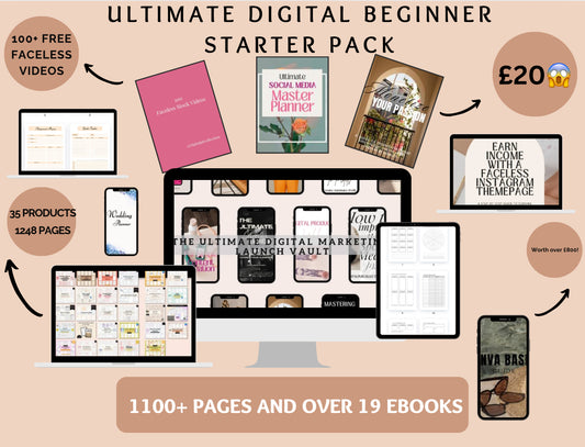 PLR ULTIMATE DIGITAL BEGINNER STARTER PACK