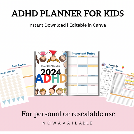 ADHD Planner for kids PLR